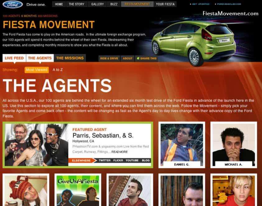 Fiesta Movement agents