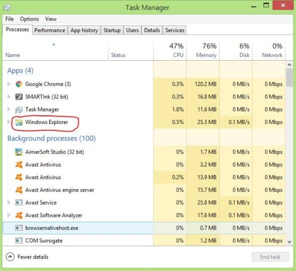 Windows 10 Task Manager With More Details