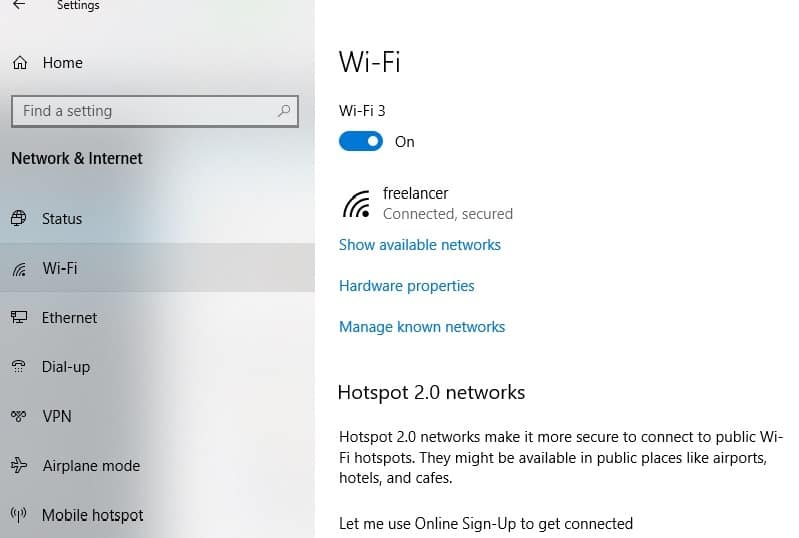 wifi- available networks image
