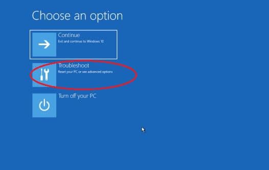 Choose an option window