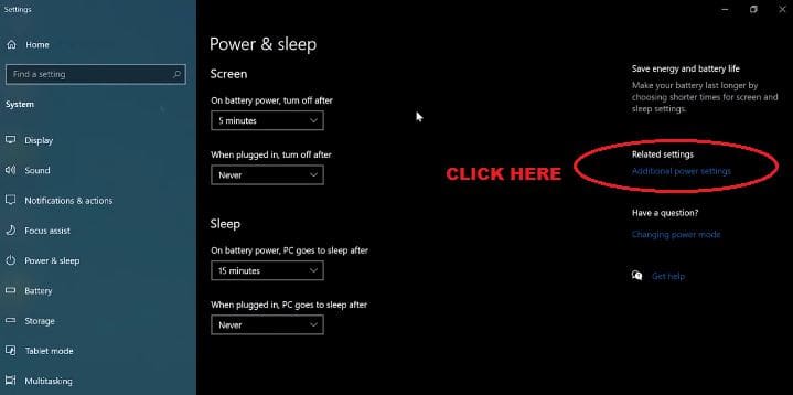 Power and sleep tab