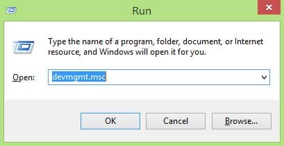 Device Manager Shortcut Via Run Box