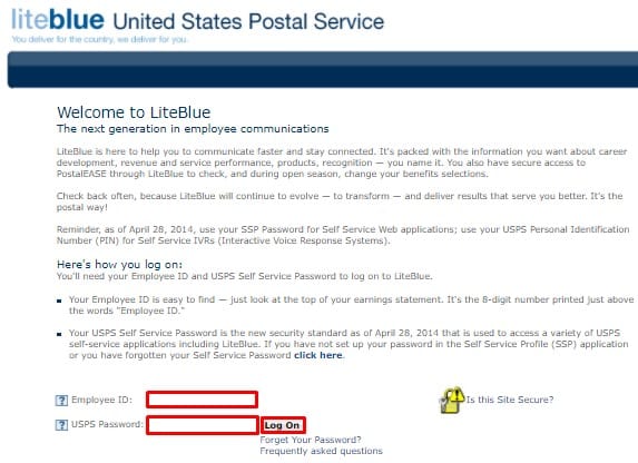 LiteBlue USPS Login